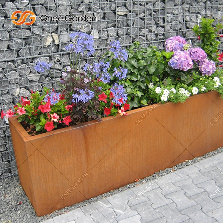 Garden Corten Steel Rusty Large Decorative Flower Pot