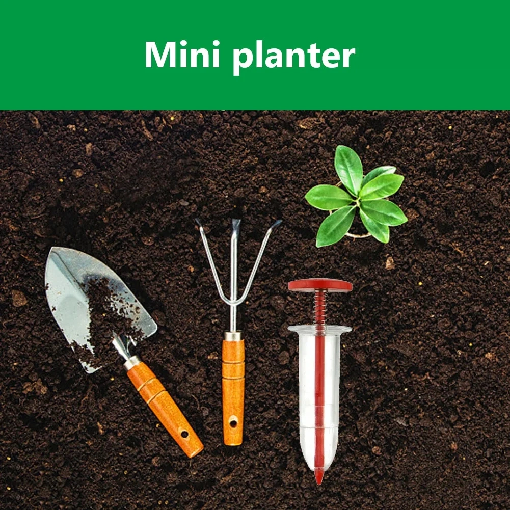 Mini Plant Seed Sower Adjustable Planter Handheld Manual Flower Grass Syringe Seeder Garden Seeding Dispenser Tools Gardening Supplies