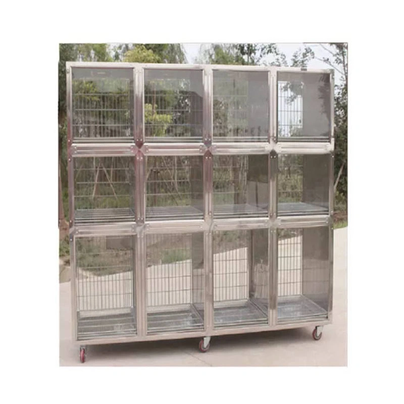 Veterinary Rabbit Dog Stainless Steel Display Pet Cage Cat Outdoor Big Metal Vet Display Cage