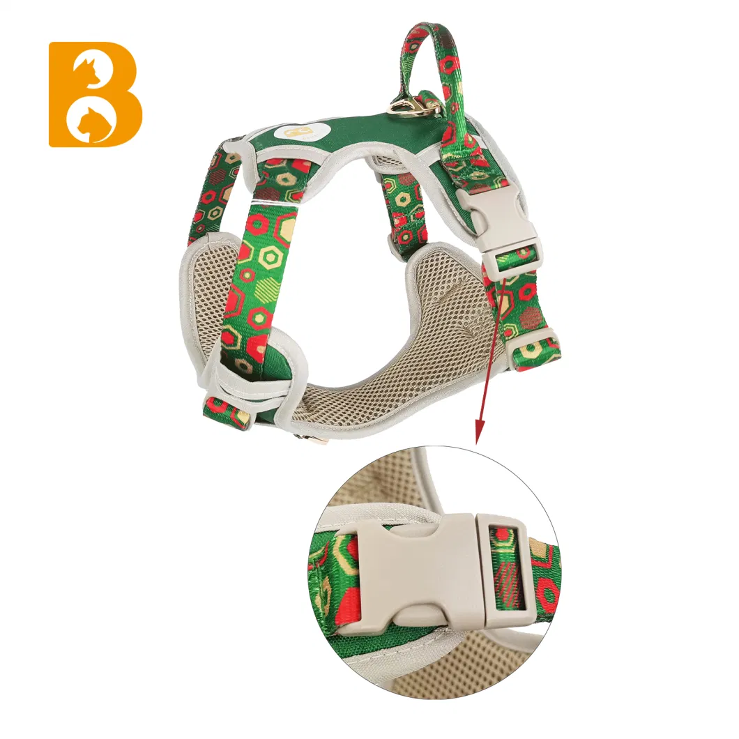 Bettering OEM Factory Ins Customized Colorful Printing No Pull Dog Harness with Collar