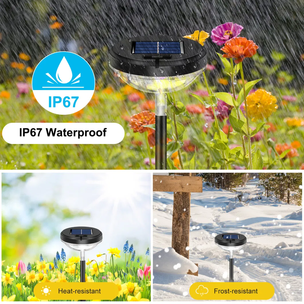 LED Solar Garden Light IP67 Outdoor Super Bright Walkway Yard Backyard Lawn Lamp Landscape Decorative