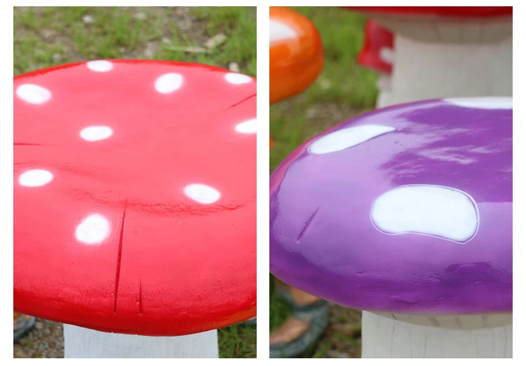 Fiberglass Sculpture Garden Decor Sculpture Mushroom Props Supply Factory