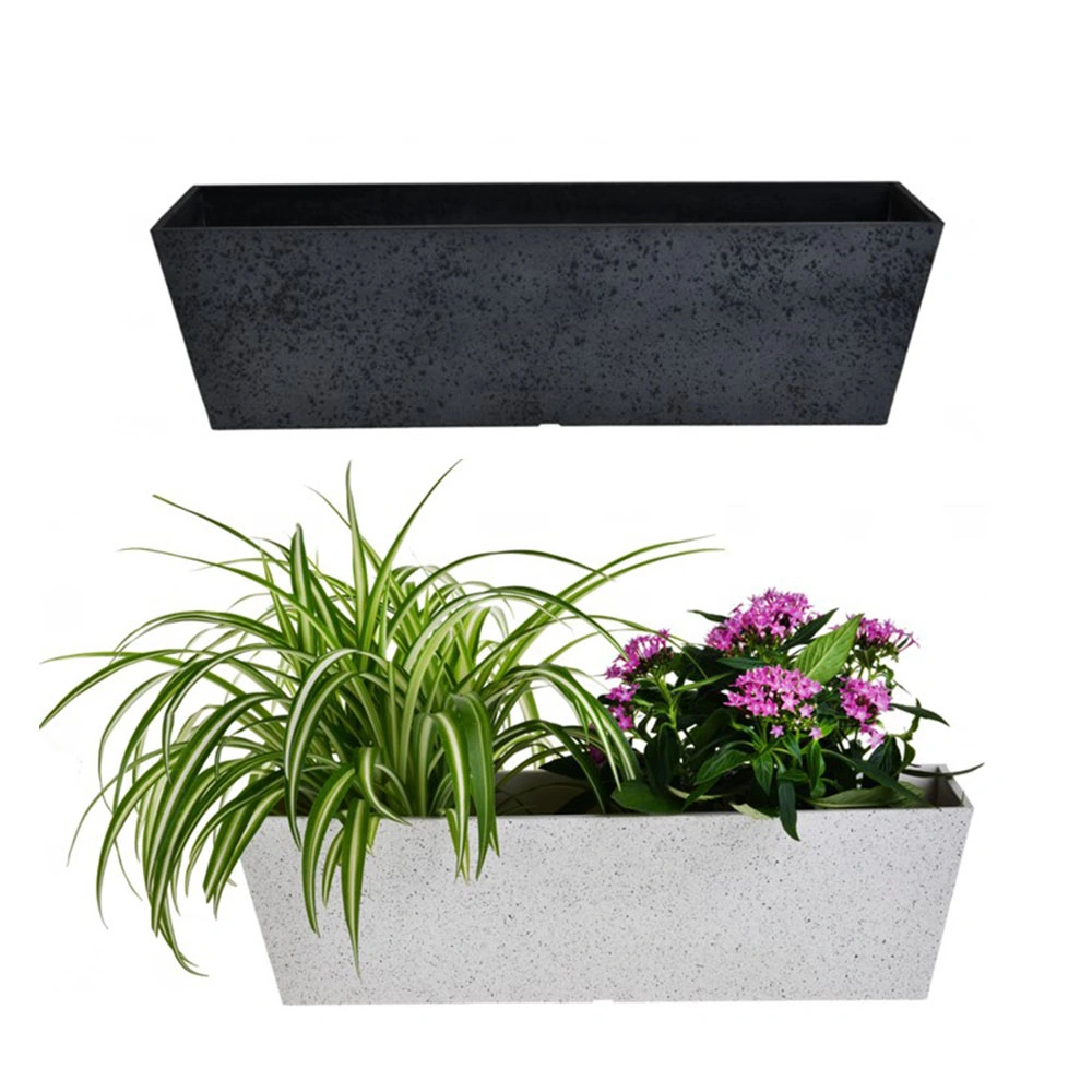 Rectangular Geen Plant Pot Decorative Flower Planter for Home Garden