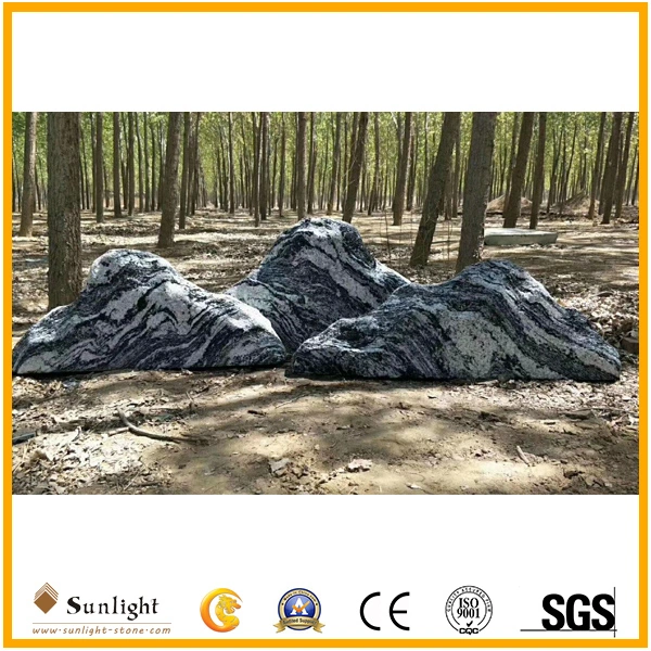 Natural Landscape Sea Wave Stone Rock for Back/Front Yard, Garden and Fountains