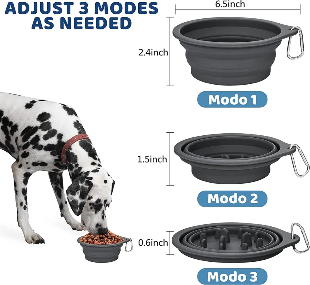 Portable Foldable Silicone Travel Dog and Pet Food Water Bowl