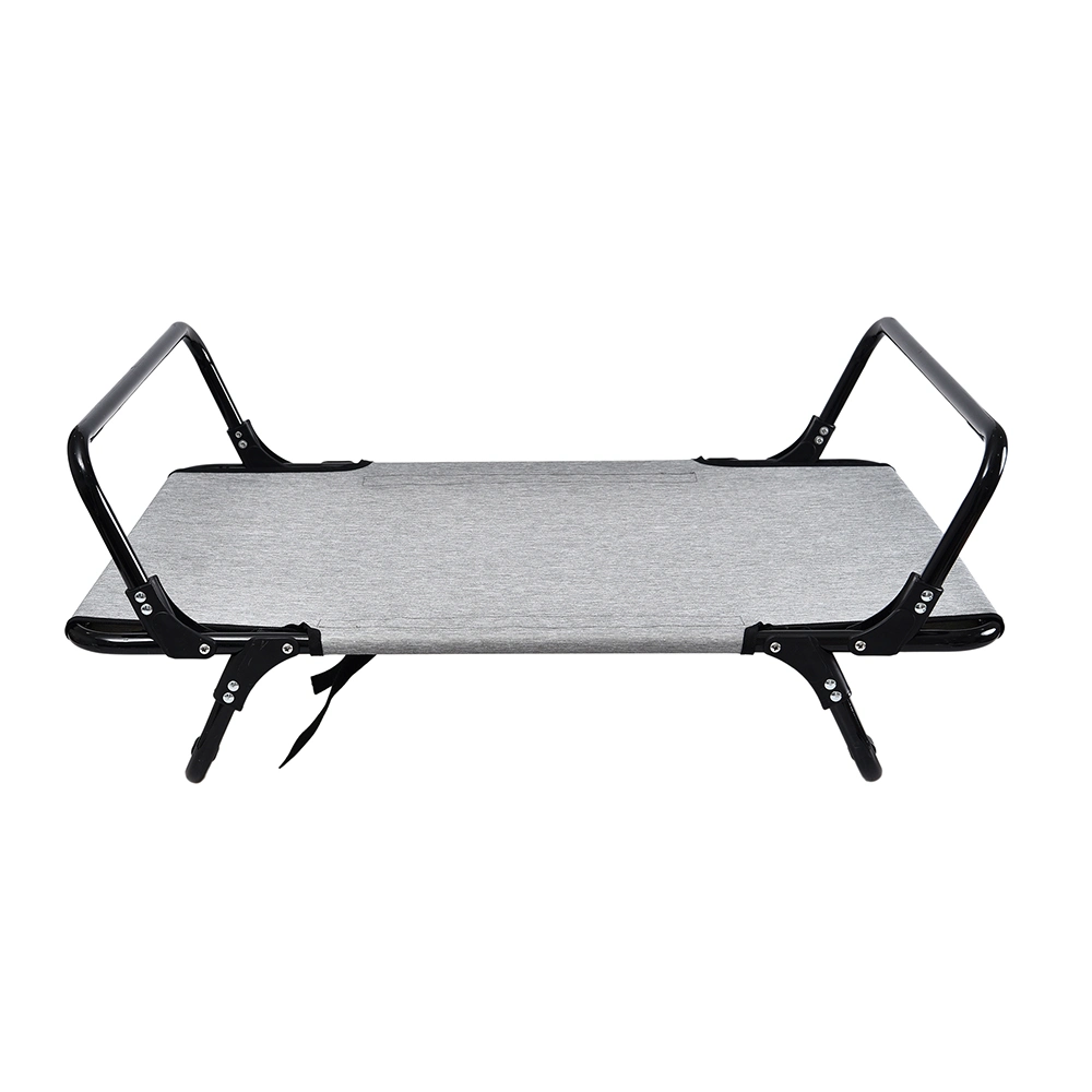 Luxury Outdoor Trave Foldable Steel Frame Orthopedic Pet Dog Elevated Bed