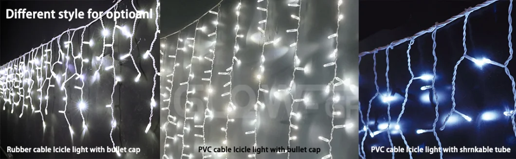 Commercial Outdoor Waterproof Christmas LED Icicle Light for Home Holiday Ramadan Wedding Event Halloween Festival Street Decoration