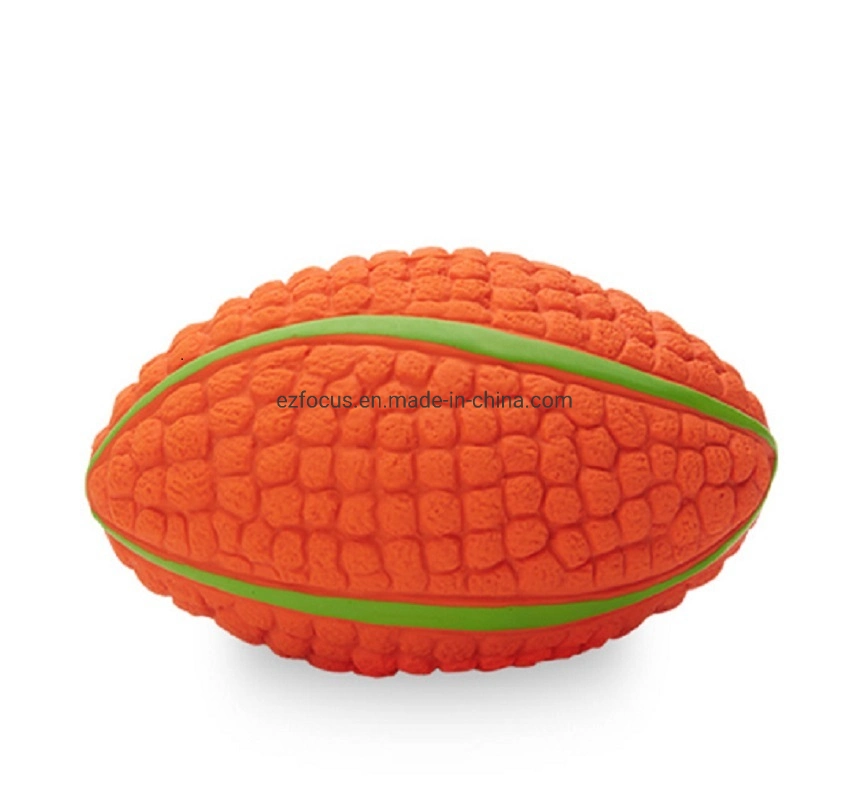 Squeaky Latex Rubber Dog Toy Balls Play Chew Fetch Squeaky Toy for Small Medium Large Dogs Interactive Ball Football Branch Fetch and Play Puppies Wbb16602