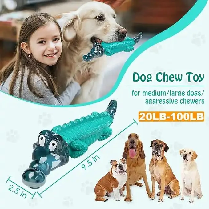 Pet Chew Toy for Dogs Durable Indestructible Chewing Crocodile Tough Dog Toys