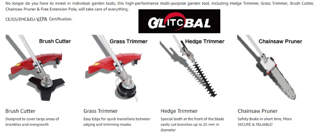 Multi Garden Power Tool-Highest Emission Level with Euro V/EPA Approvals