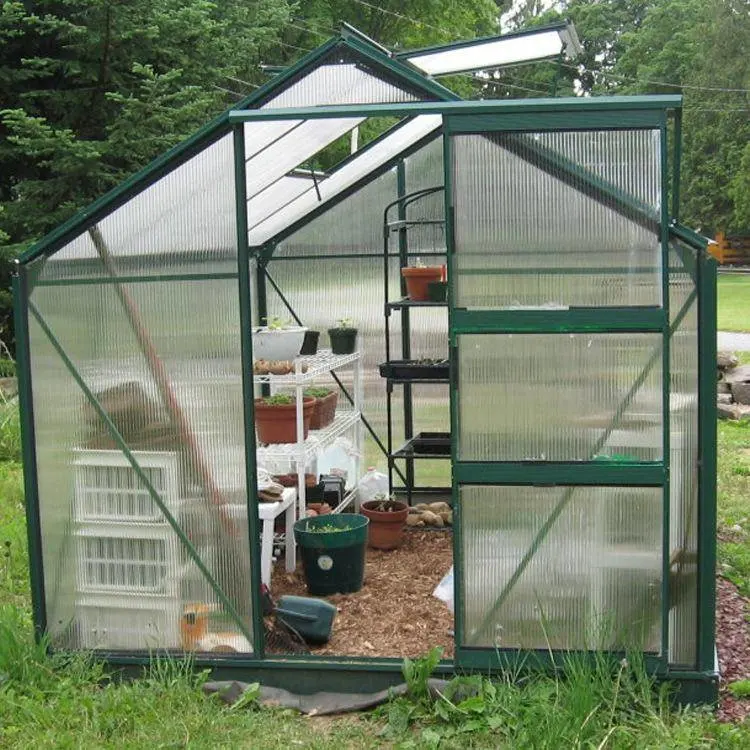 Hot-DIP Galvanized Steel Structure Polycarbonate (PC) Sheet Mini Greenhouse for Flowers/Vegetables