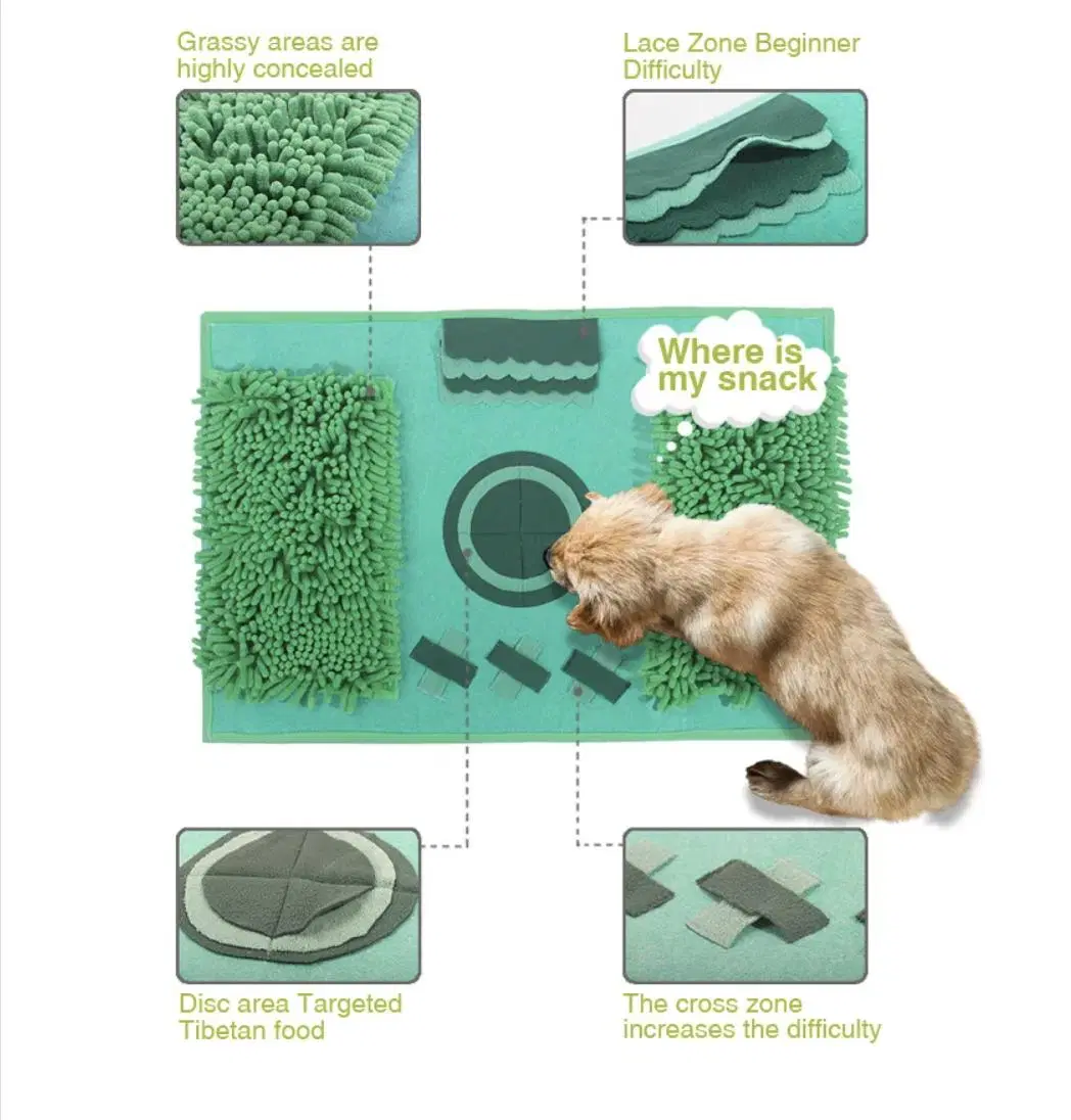 High Quality Pet Dog Iq Training Snuffle Mat Toy Washable Interactive Dog Slow Feeder Mat