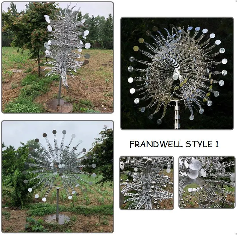 Mesmerizing Outdoor Metal Kinetic Yard Sculpture Art for Park Decoration