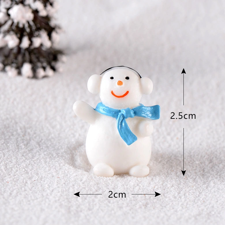 Winter Fairy Garden Miniature Snowman Santa Deer Christmas Tree Resin Christmas Ornaments