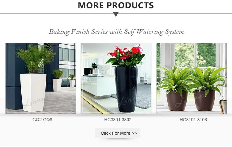 Garden &amp; Home Hotel Decorative Nordic Big Large Square Flower Pots Silver Interior Planters for Tree Artificial Plant