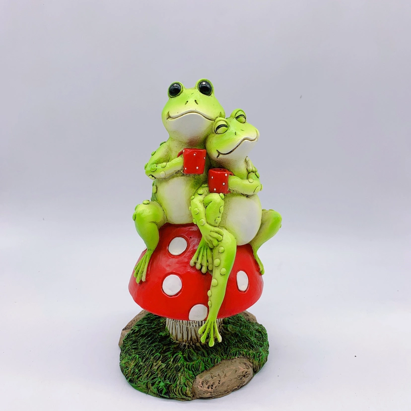 Garden Frog Couple Statue Sculpture, Resin Frogs Figurines Ornament Wyz19831
