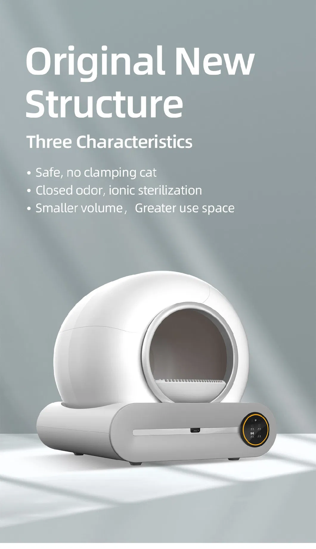 Intelligent Litter Box Cat Toilet Large Silo Fully Automatic Closed Cleaning Deodorization Mobile Phone APP with Exhaust