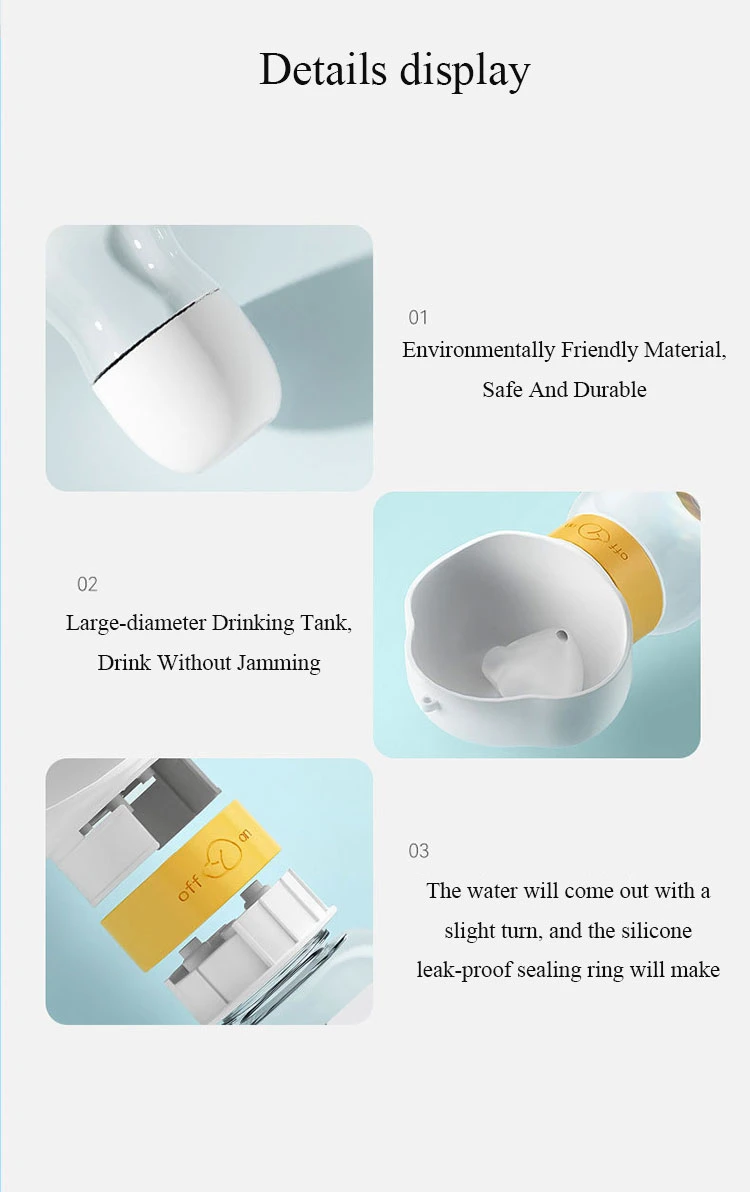 Outdoor Drinking Portable Feeding Bottles Plastic Multifunction Food Water Bottle Pet Water Dispenser Travel Dog Cat Feeder Bowl