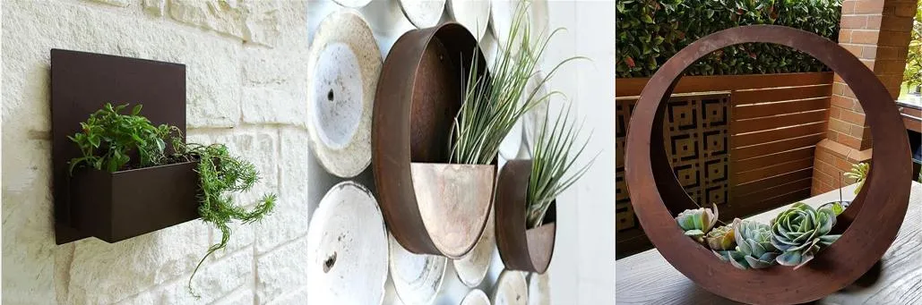 Decorative Large Corten Steel Garden Outdoor Planter Pots