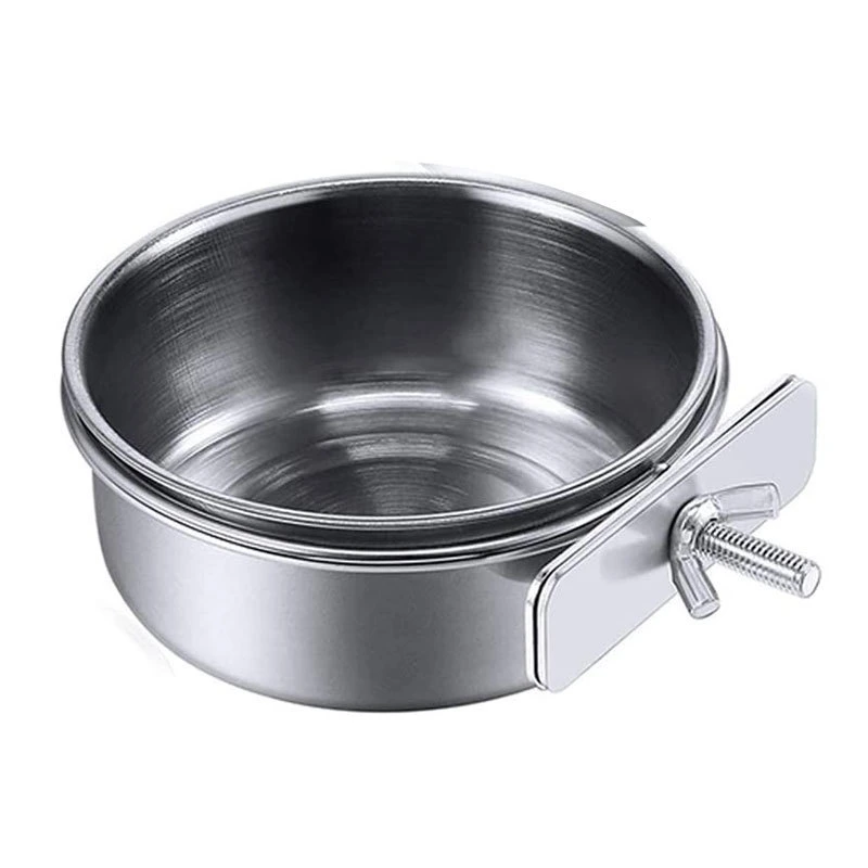 Dog Bowl Stainless Steel Pet Hanging Food Water Bowl Cage Feeding Cup Feeder for Dogs Cats Rabbits Birds Small Animal