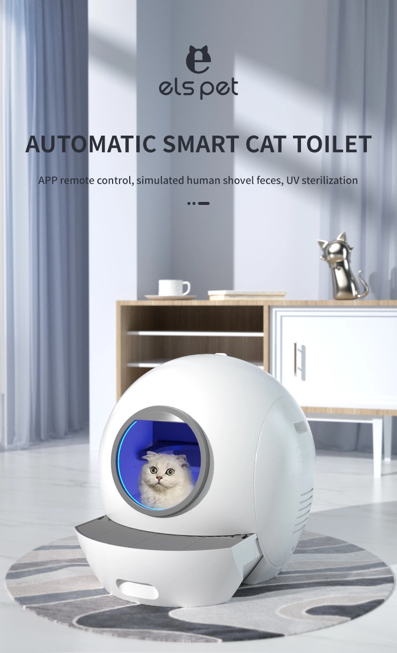 Els Pet Smart Automatic Cat Litter Box with Free APP