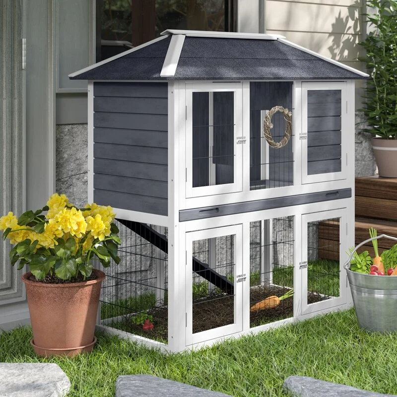 Outdoor Pet House and Rabbit Cage Pet Hutch with Reay to Assemble