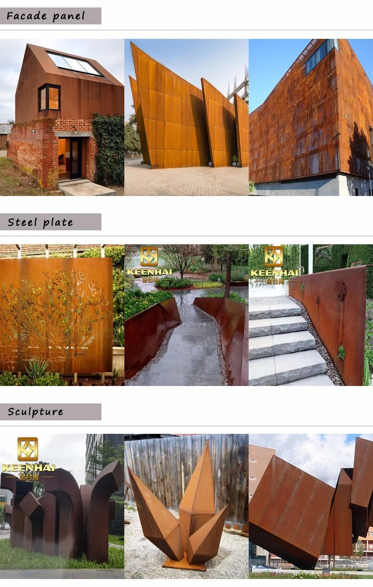 Custom Metal Fabrication Planter Corten Steel Plant Pot for Outdoor