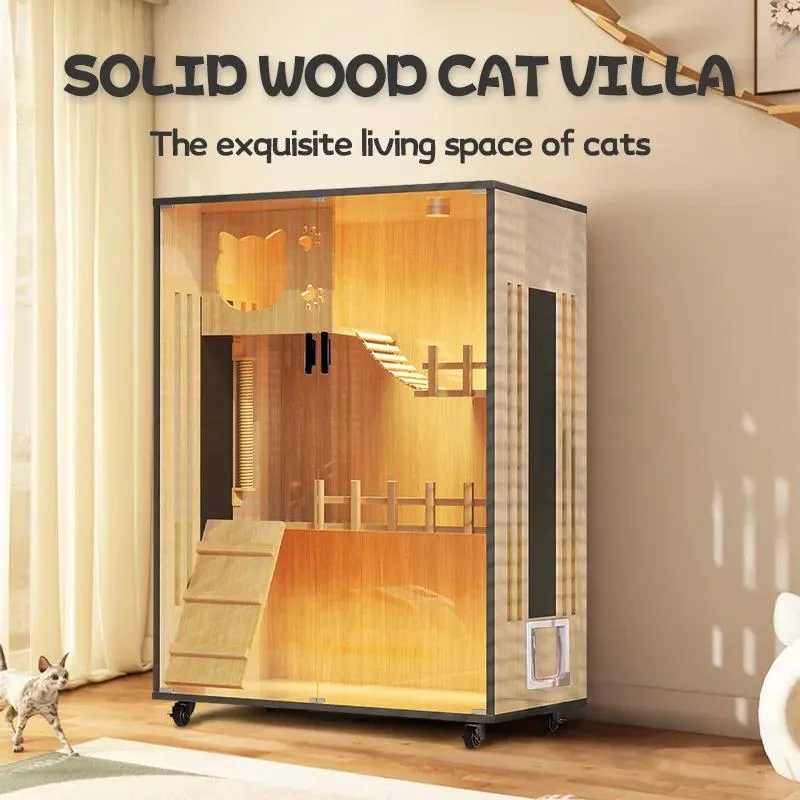 Pet Cage Cat Wooden Indoor