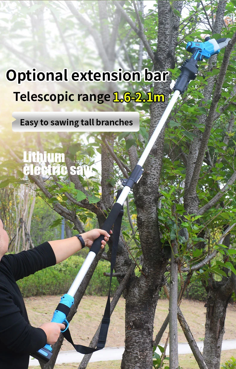 High Quality 5 Inch Portable Electric Lithium Battery Powered Chain Saw Mini Pole Saw Cordless Electric Chainsaw for Wood Cutting