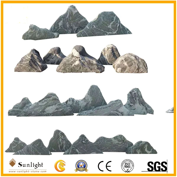 Natural Sea Wave Stone Ornamental Rock for Landscaping, Yard, Garden Decoration