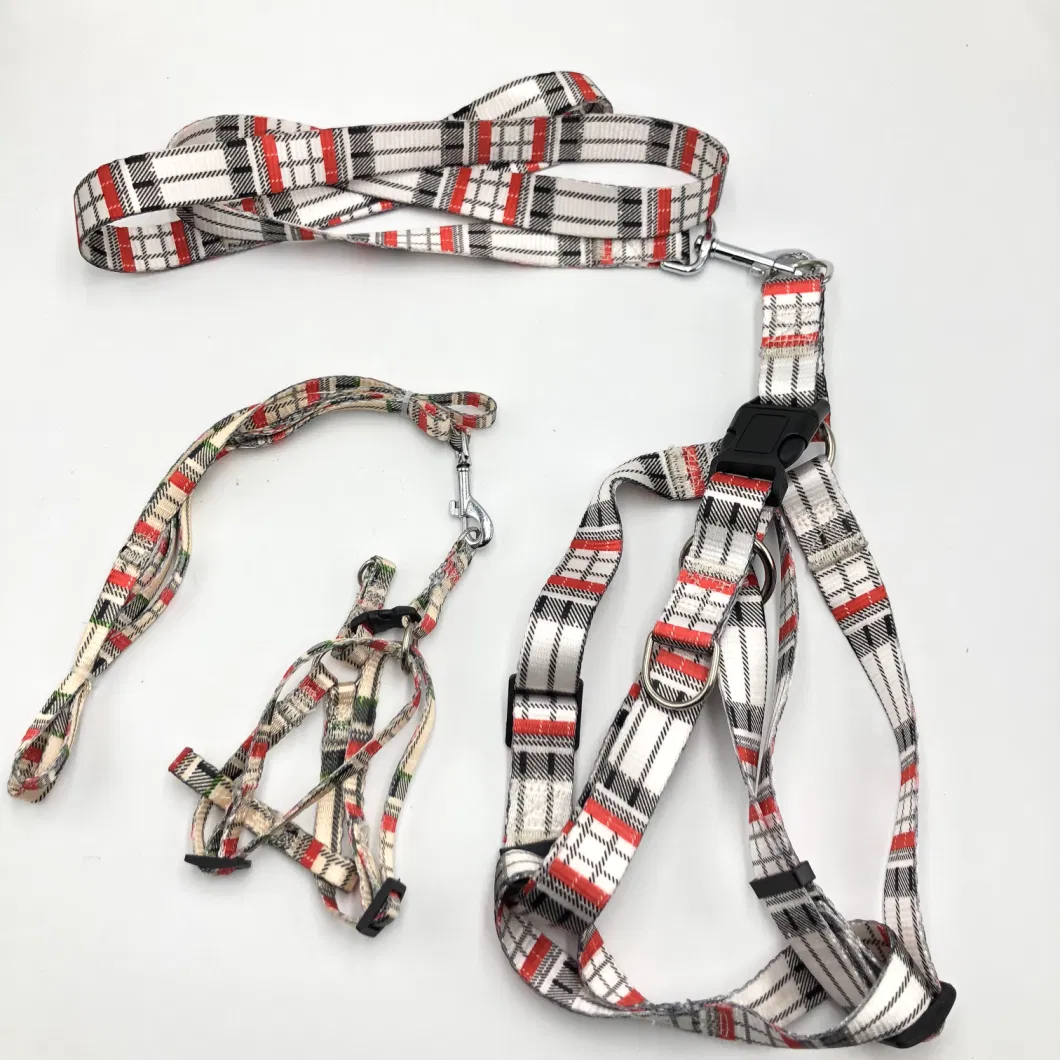 Fashion Chest Back Strap Traction Rope Cat Collar Dog Harness Pet Leash