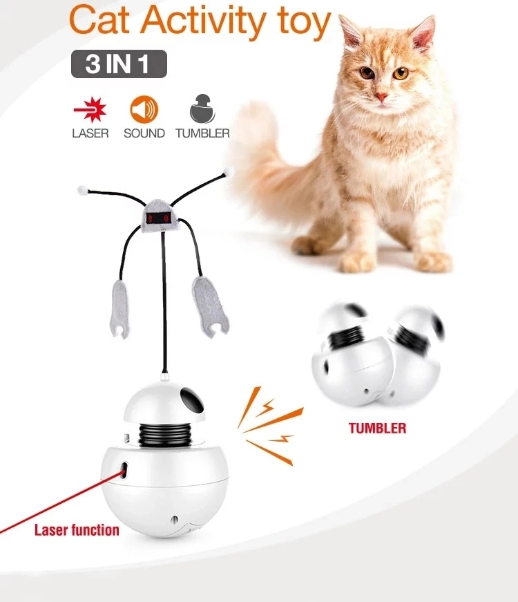 Petstar 3 in 1 Pet Robot Activity Sound Laser Automatic Electronic Cat Toy