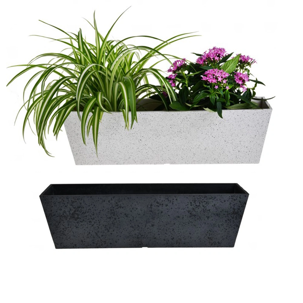 Rectangular Geen Plant Pot Decorative Flower Planter for Home Garden