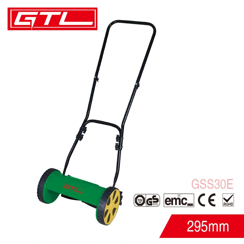 300mm Hand Push Lawnmower 3-Blade Height Adjustable Push Reel Mower (GSS30E)