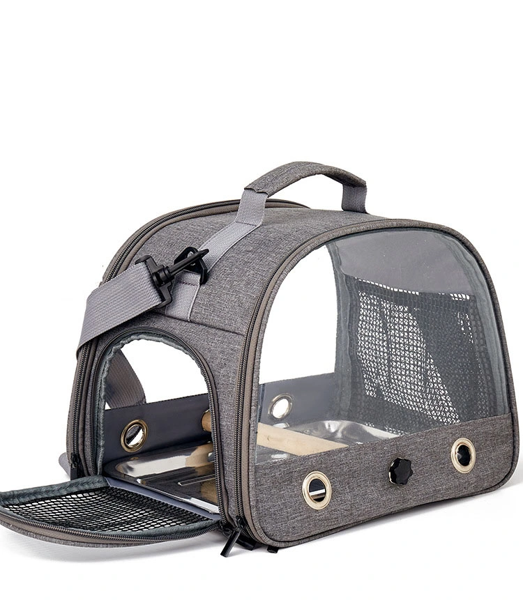 Pet Dog Cat Parrot Bird Cage Carrier Small Animal Lizard Rabbit Bag Cage for Outdoor Breathable Transparent Travel Products Supplies Backpack Space Capsule