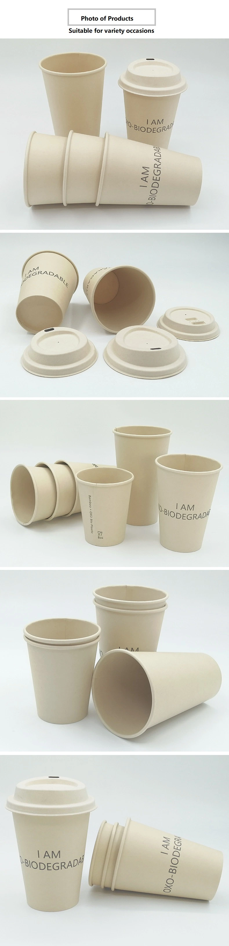 Degradable Compost Cup Coffee Pod Cup with Custom Foil Lid Cups