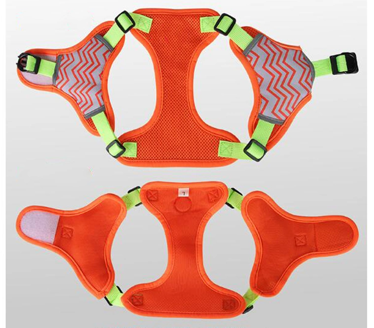 Adjustable Digital Printed No Pull Dog Training Safety Mesh Step in Dog Harness and Leash