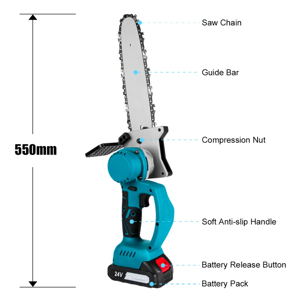 New 36V Powerful Lithium Battery Cordless Garden Chainsaw-Power Machine Tools TM-CS407li