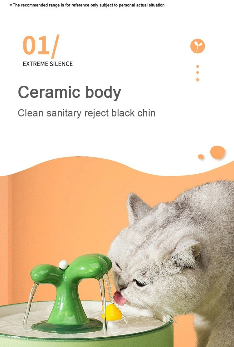 Automatic Ceramics Cat Water Circulation Feeding Dispenser