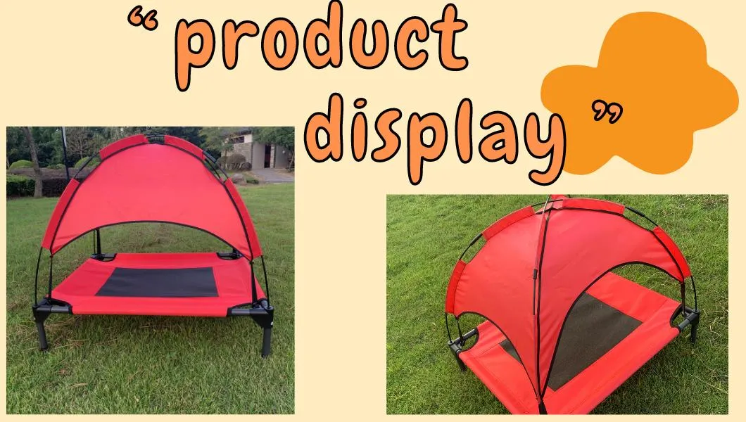 Durable Washable Outdoor Dog Cot Tent-Style Elevated Pet Bed with Canopy Portable Tent