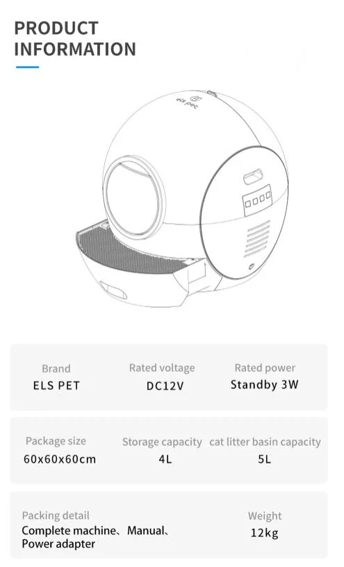 Cat Litter Box Luxury Large Enclosed Intelligent Automatic Cat Toilet