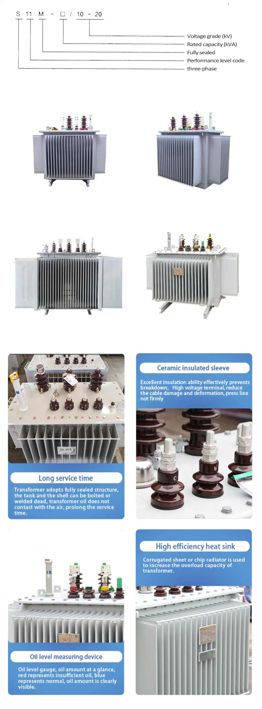High Quality and Large Capacity Outdoor Three-Phase Oil Immersed Transformer Power Distribution Equipment