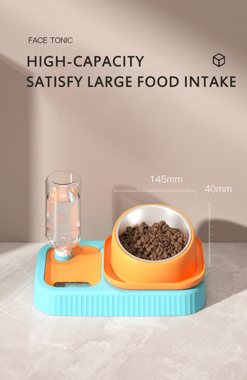 Elevated Pet Dog Cat Food Water Bowl Bottle Slow Feeder Dog Bowls