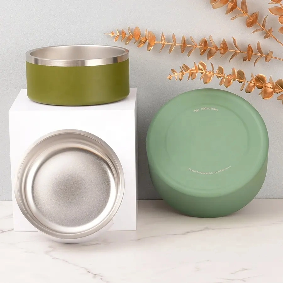 Reusable Customized BPA Free Unbreakable Double Bulk Milk Spill Proof Portable Dog Bowl
