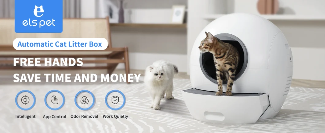 Smart Self Cleaning Automatic Cat Litter Box for Multiple Cats