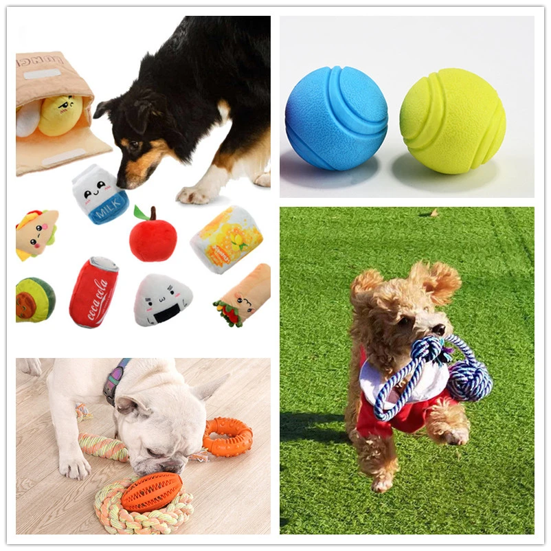 Soft Rubber Pet Feeder Tooth Cleaning Ball Toy Iq Training Ball Dog Toys Chew Toy