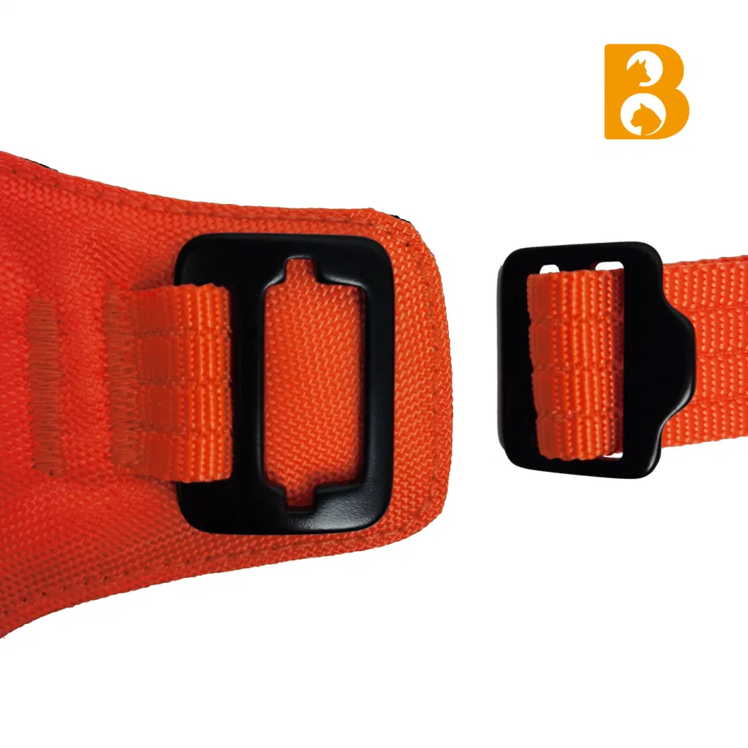 Hot Sale Low Quantity Fashion Casual Bright Orange Nylon Harness Air Light Dog Pet Dog Harness Collar Leash