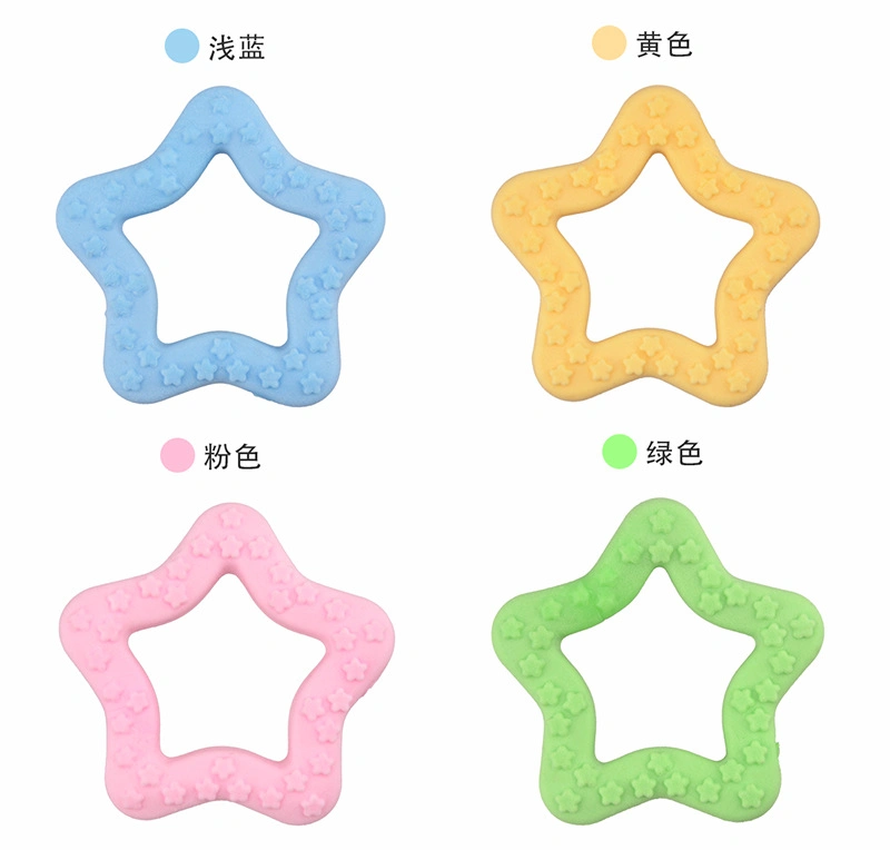 Pet Toy Milk Fragrance Foam Star Small Dog Teeth Cleaning Chewer Toothbrush TPR Pentacle Resistant Dog Toy