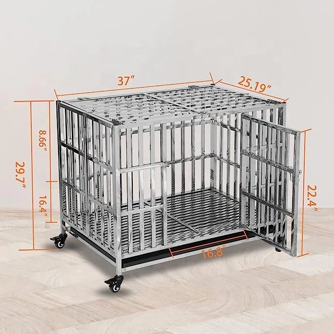 Customized Professional Walk-in Kennel System Large Dog Cage Stainless Steel Dog Kennels