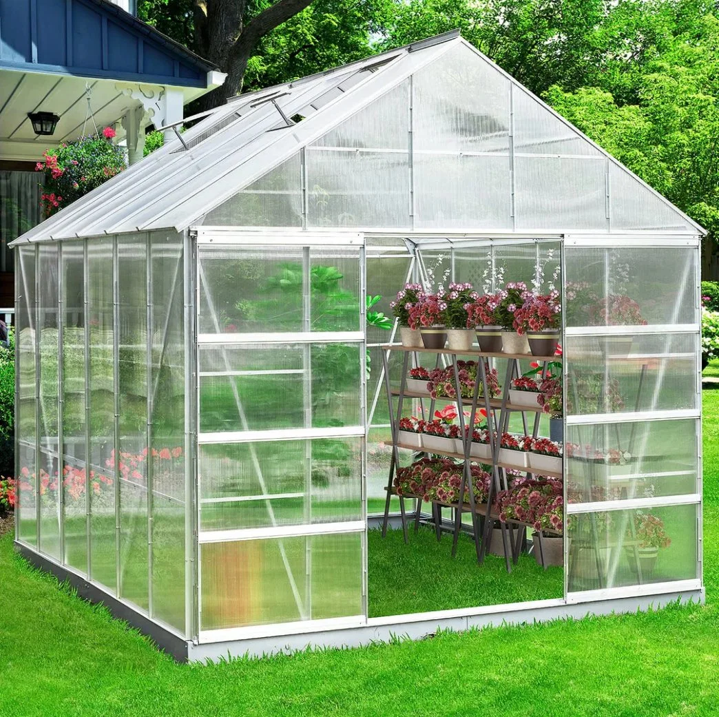 Small Mini Greenhouse Aluminum Profile Frame Green House